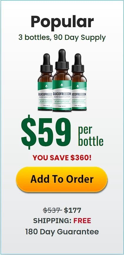buy three glucofreedom supplement bottle